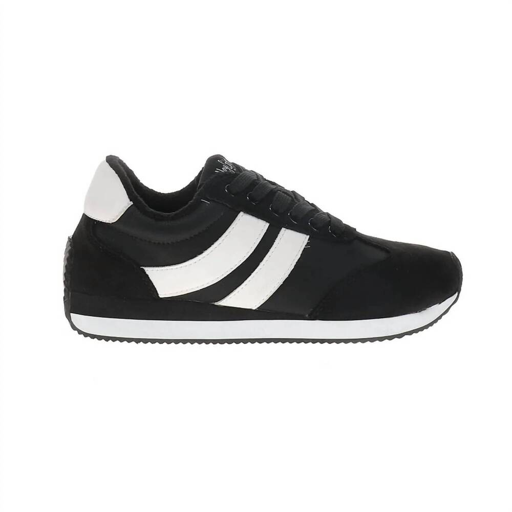 NEW CORKYS FOOTWEAR women's jet lag lace up sneakers in black